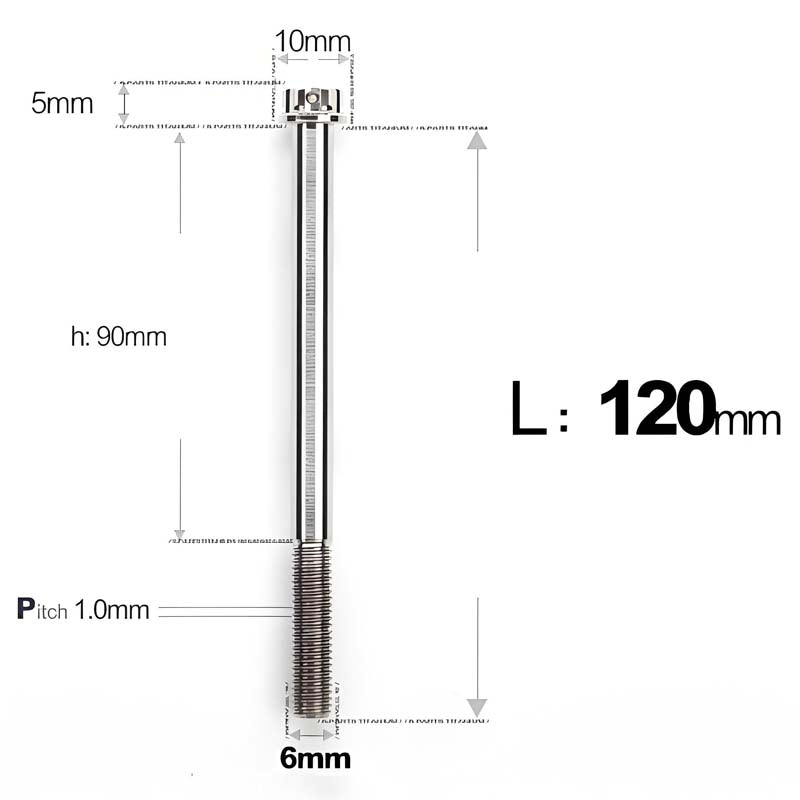 M6 Titanium Partial Thread Bolts (35-120mm) for Motorcycles, Bicycles, and E-Bikes