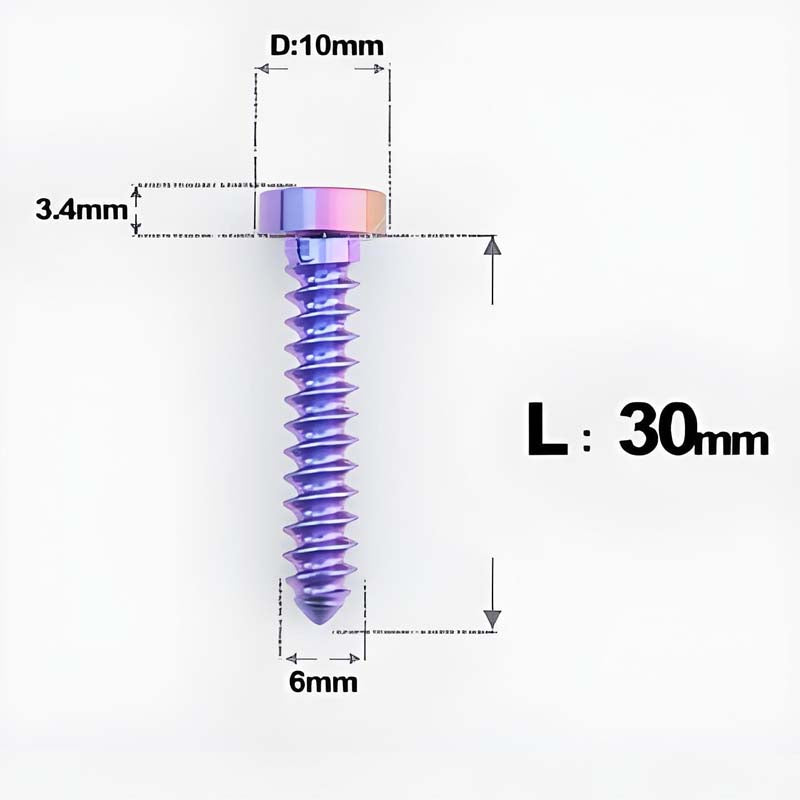 M6 X 16 - 30mm Titanium Screws For E-bike & Motorcycle Body Panels - HD10