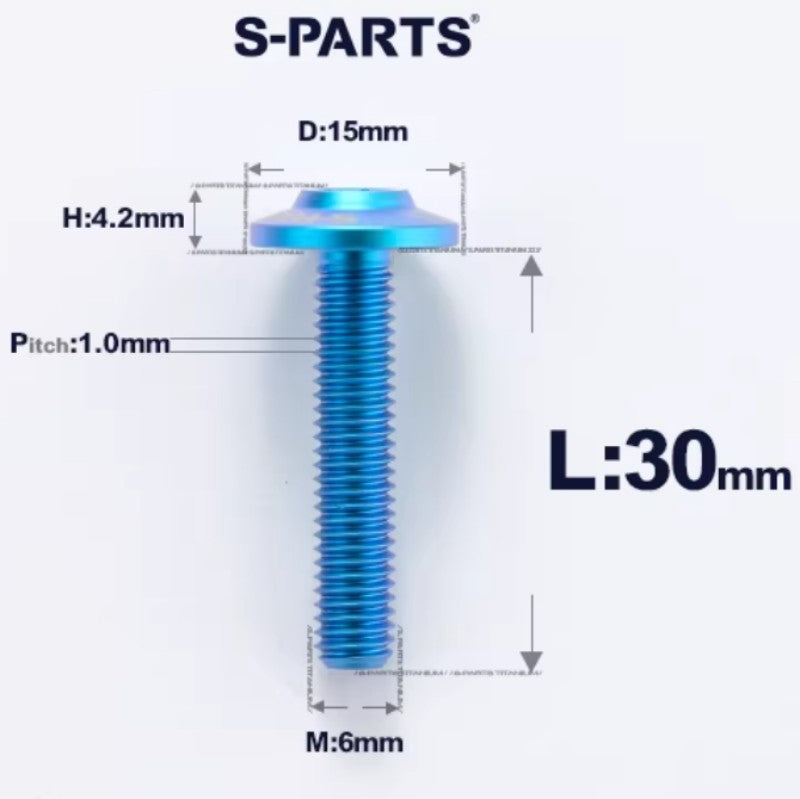 M6 X 8-30MM D15 Button Head Titanium Bolts For Electric Motorcycle