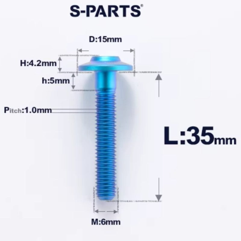 M6 X 35/40/45MM D15 Button Head Titanium Bolts For Electric Motorcycle