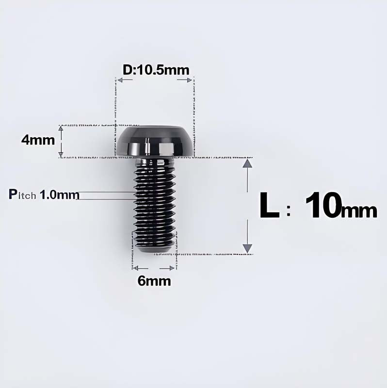 M6 X L8 20 35MM Top Cap Headset Titanium Bolt For Bike