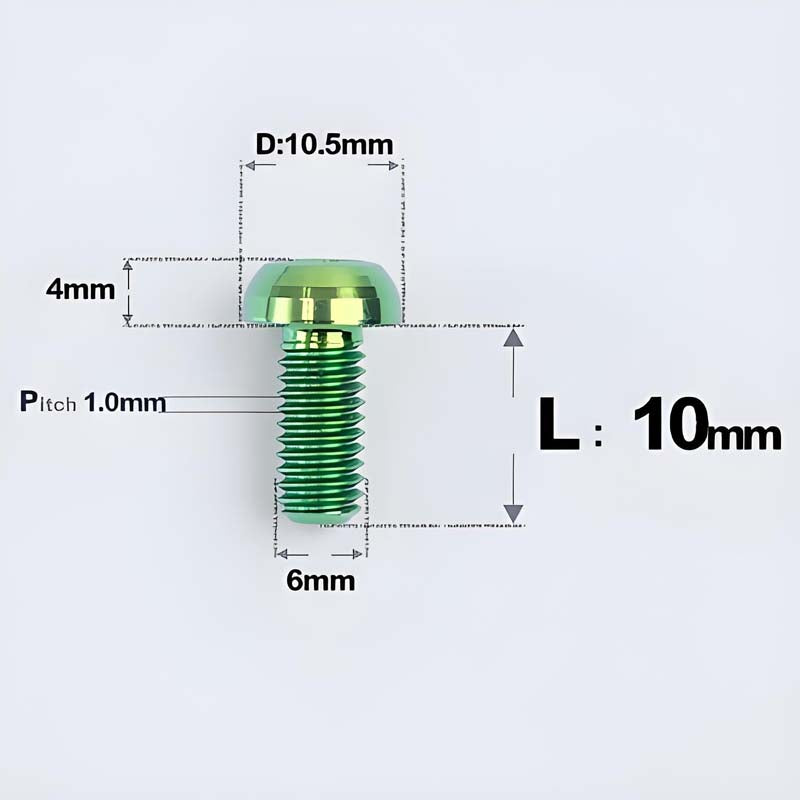 M6 X L8 20 35MM Top Cap Headset Titanium Bolt For Bike