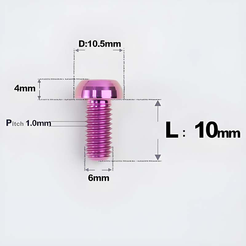 M6 X L8 20 35MM Top Cap Headset Titanium Bolt For Bike