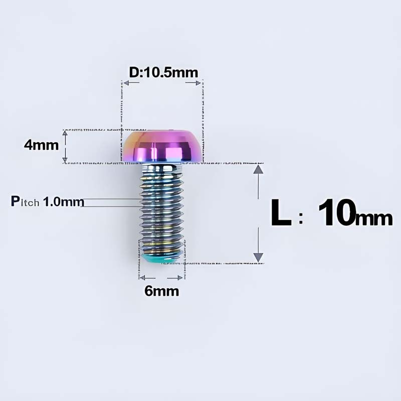 M6 X L8 20 35MM Top Cap Headset Titanium Bolt For Bike