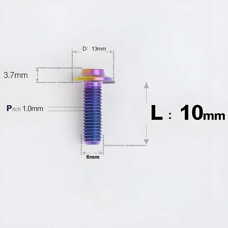 M6 X L8-55mm Titanium Button Head Bolts For Electric Motorbycle
