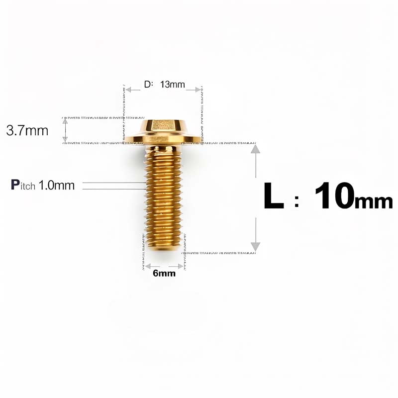M6 X L8-55mm Titanium Button Head Bolts For Electric Motorbycle
