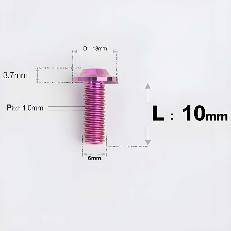 M6 X L8-55mm Titanium Button Head Bolts For Electric Motorbycle