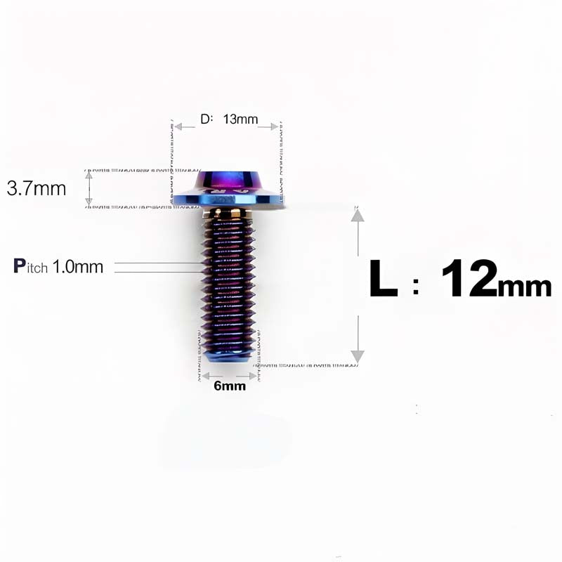M6 X L8-55mm Titanium Button Head Bolts For Electric Motorbycle