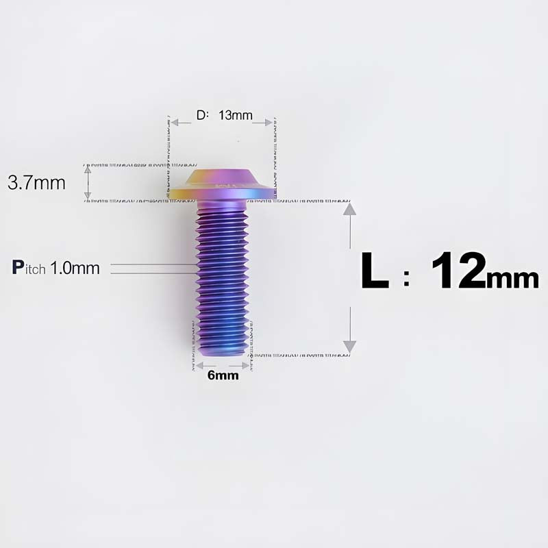 M6 X L8-55mm Titanium Button Head Bolts For Electric Motorbycle