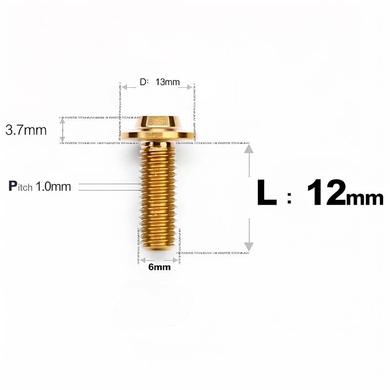 M6 X L8-55mm Titanium Button Head Bolts For Electric Motorbycle