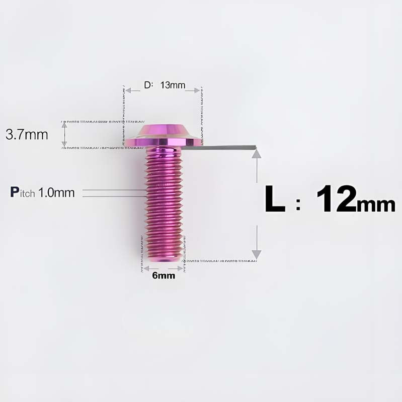M6 X L8-55mm Titanium Button Head Bolts For Electric Motorbycle