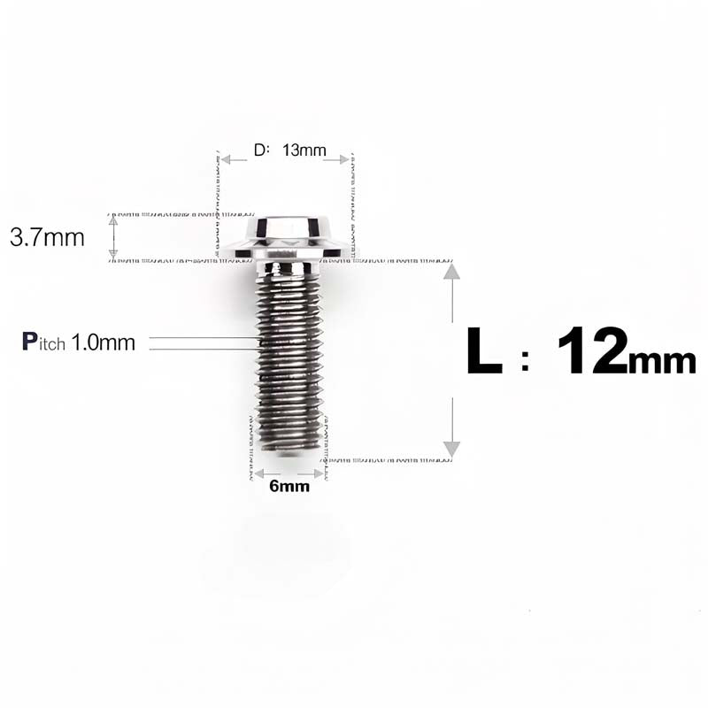 M6 X L8-55mm Titanium Button Head Bolts For Electric Motorbycle