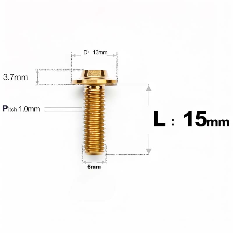 M6 X L8-55mm Titanium Button Head Bolts For Electric Motorbycle
