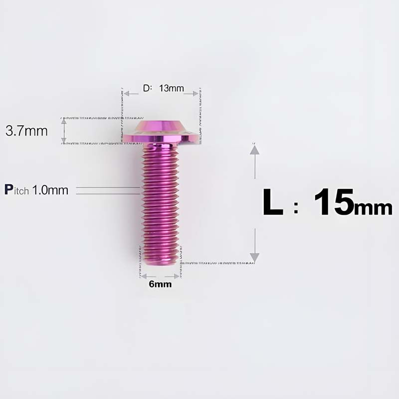 M6 X L8-55mm Titanium Button Head Bolts For Electric Motorbycle