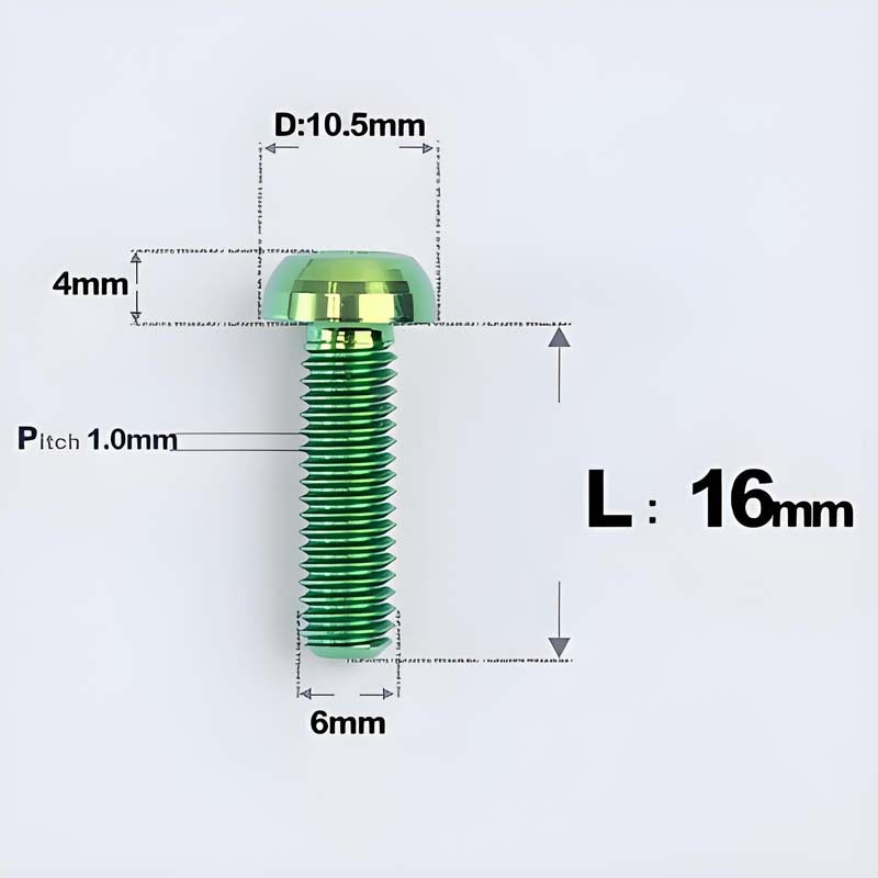 M6 X L8 20 35MM Top Cap Headset Titanium Bolt For Bike