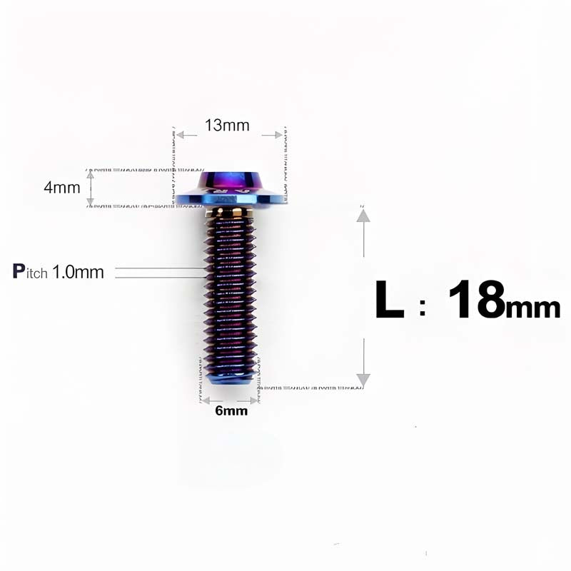 M6 X L8-55mm Titanium Button Head Bolts For Electric Motorbycle