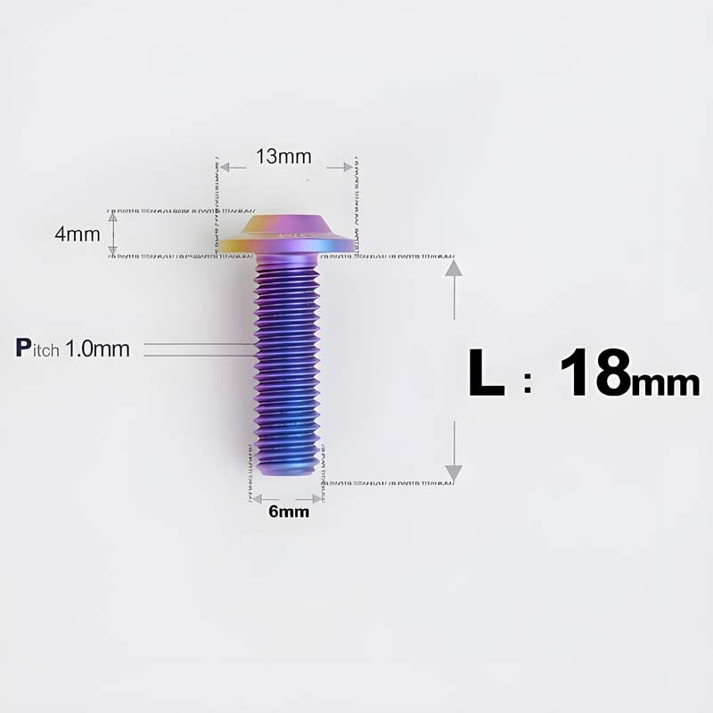 M6 X L8-55mm Titanium Button Head Bolts For Electric Motorbycle