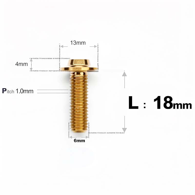 M6 X L8-55mm Titanium Button Head Bolts For Electric Motorbycle