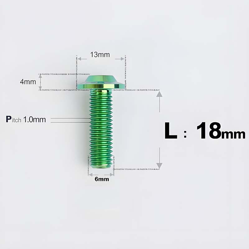 M6 X L8-55mm Titanium Button Head Bolts For Electric Motorbycle