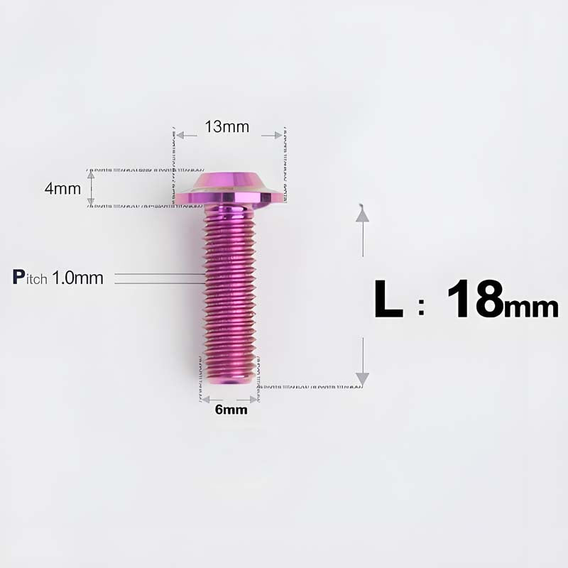 M6 X L8-55mm Titanium Button Head Bolts For Electric Motorbycle
