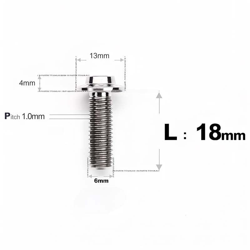 M6 X L8-55mm Titanium Button Head Bolts For Electric Motorbycle