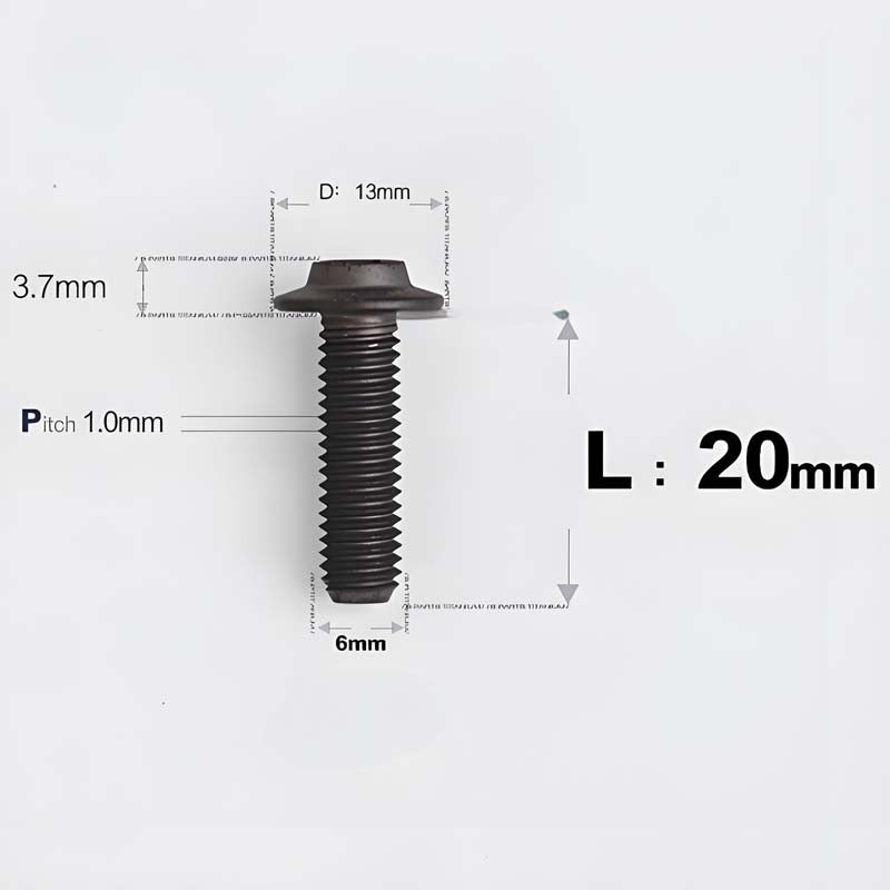 M6 X L8-55mm Titanium Button Head Bolts For Electric Motorbycle