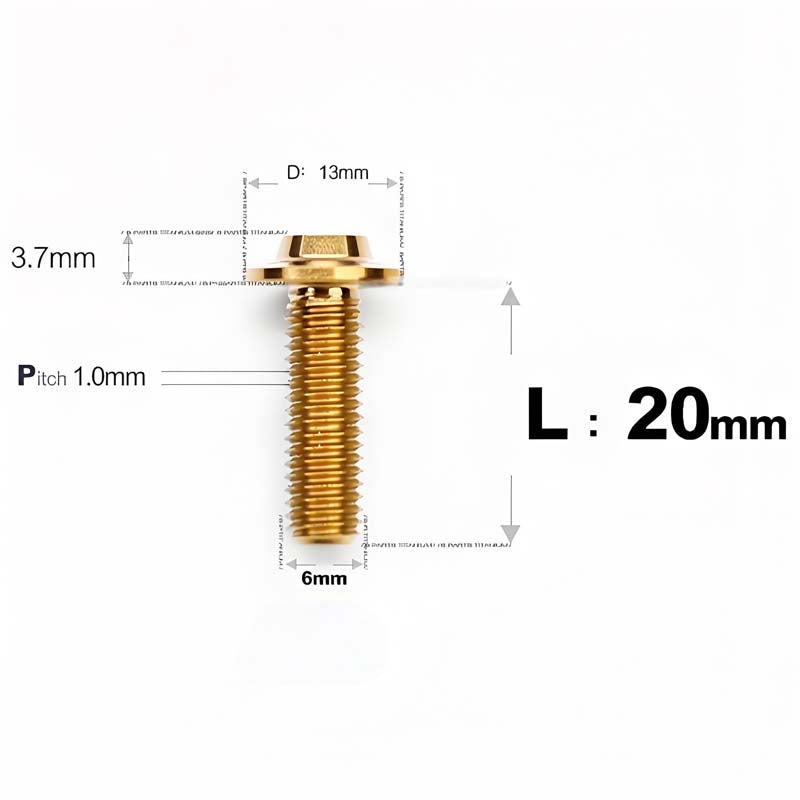 M6 X L8-55mm Titanium Button Head Bolts For Electric Motorbycle