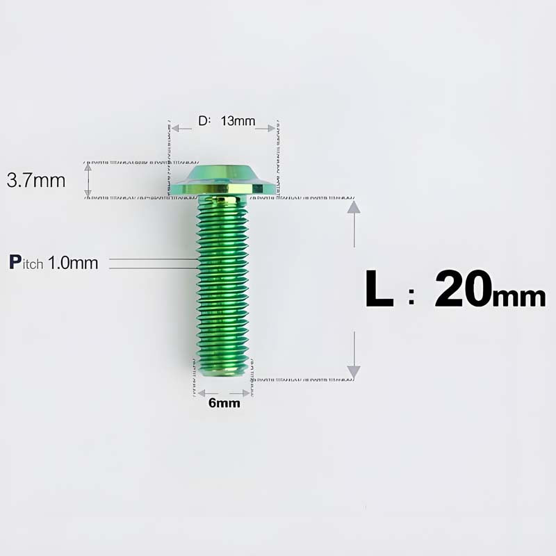 M6 X L8-55mm Titanium Button Head Bolts For Electric Motorbycle