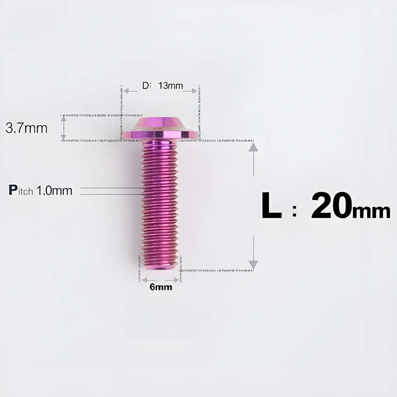 M6 X L8-55mm Titanium Button Head Bolts For Electric Motorbycle
