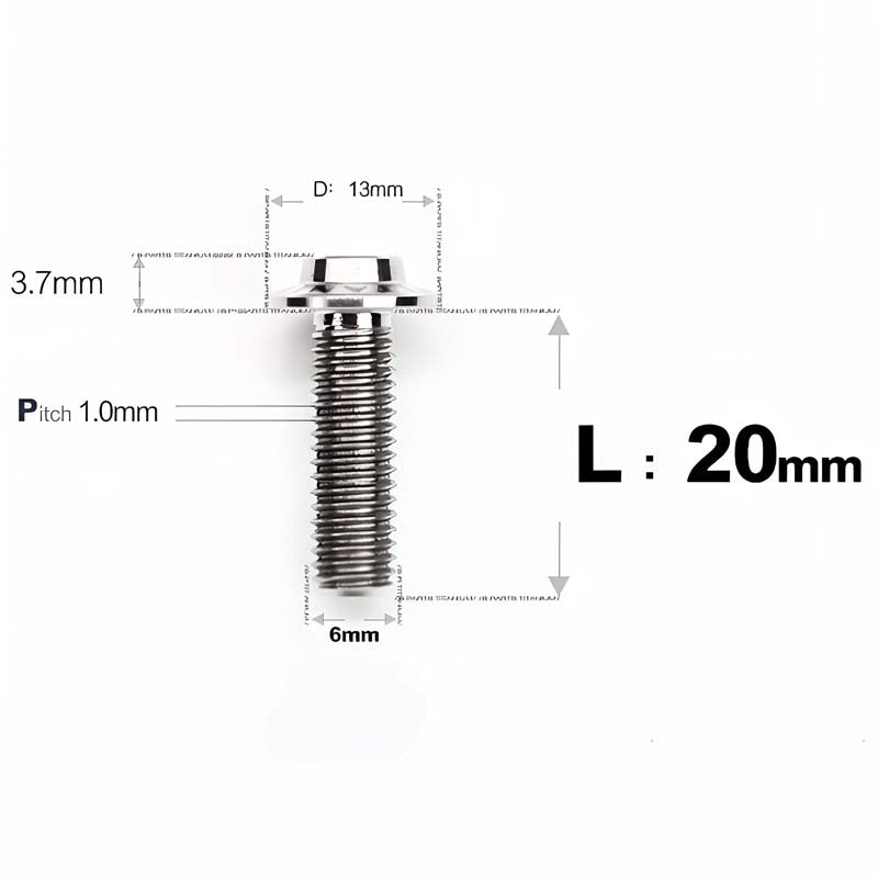 M6 X L8-55mm Titanium Button Head Bolts For Electric Motorbycle