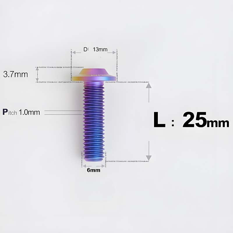 M6 X L8-55mm Titanium Button Head Bolts For Electric Motorbycle
