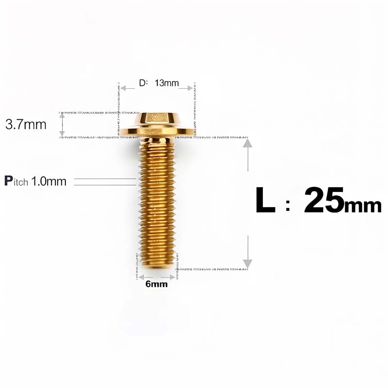 M6 X L8-55mm Titanium Button Head Bolts For Electric Motorbycle