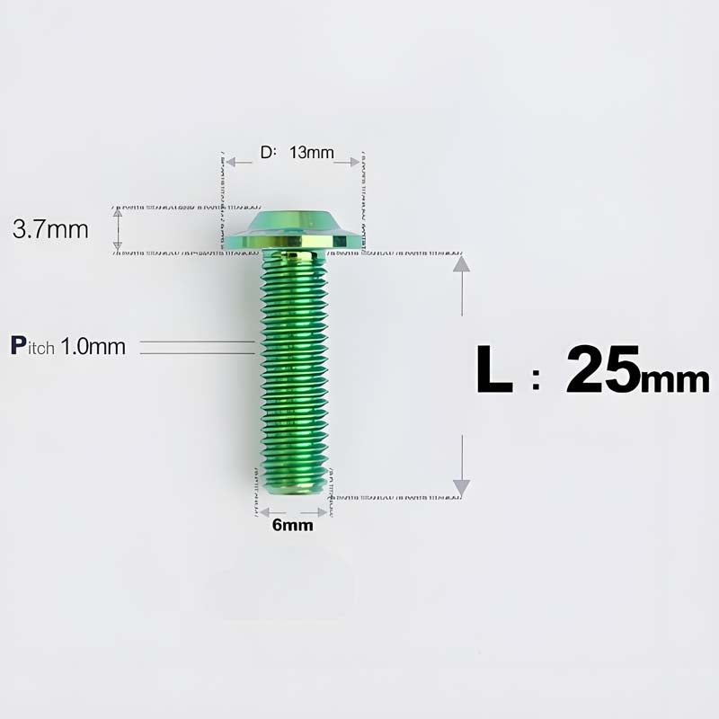 M6 X L8-55mm Titanium Button Head Bolts For Electric Motorbycle