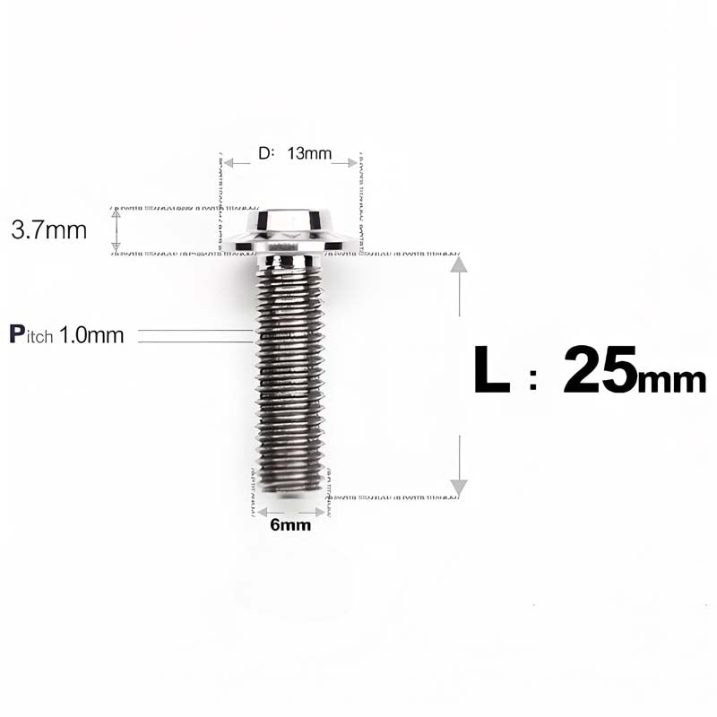 M6 X L8-55mm Titanium Button Head Bolts For Electric Motorbycle