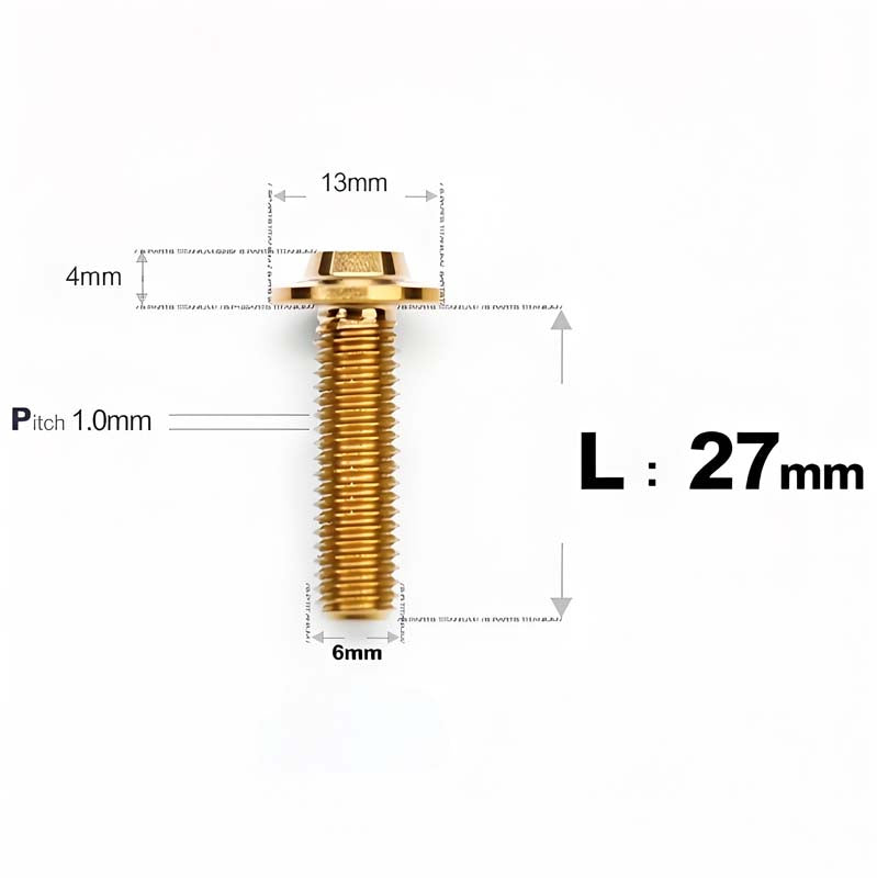 M6 X L8-55mm Titanium Button Head Bolts For Electric Motorbycle