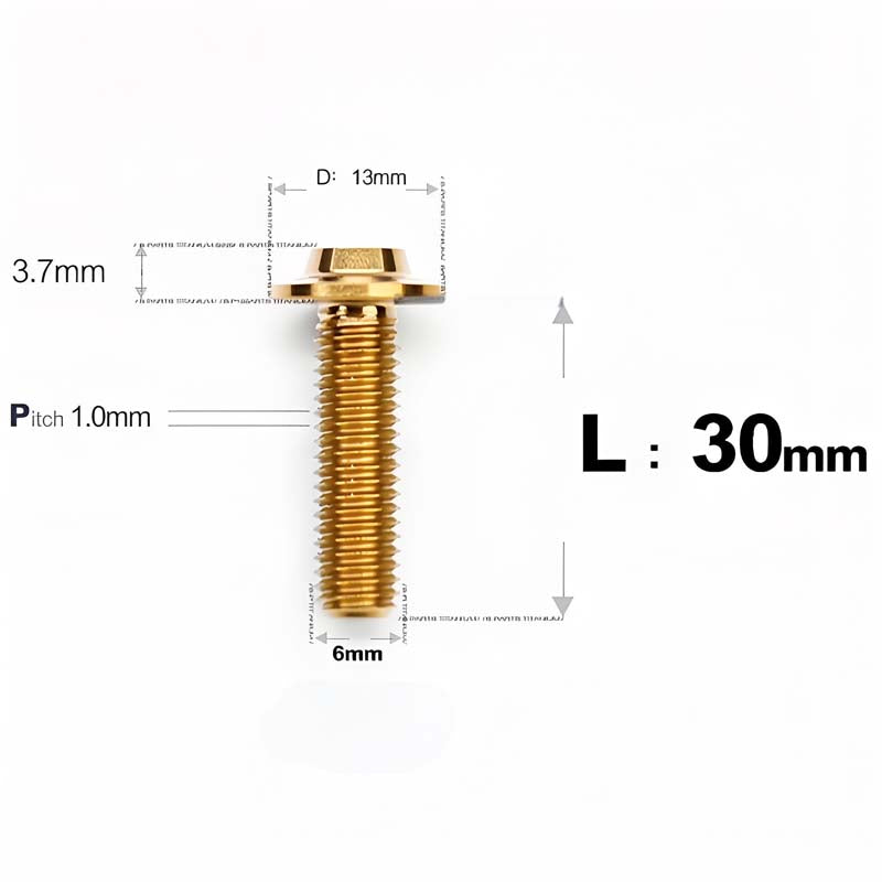 M6 X L8-55mm Titanium Button Head Bolts For Electric Motorbycle