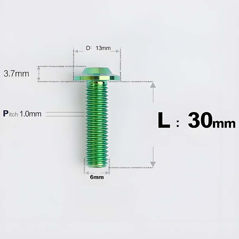 M6 X L8-55mm Titanium Button Head Bolts For Electric Motorbycle