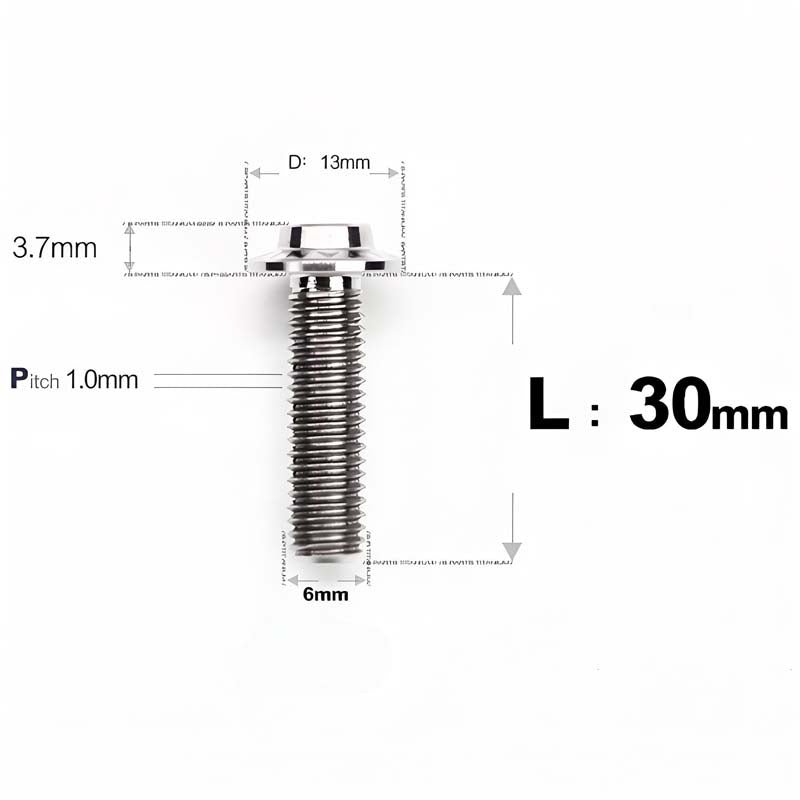 M6 X L8-55mm Titanium Button Head Bolts For Electric Motorbycle