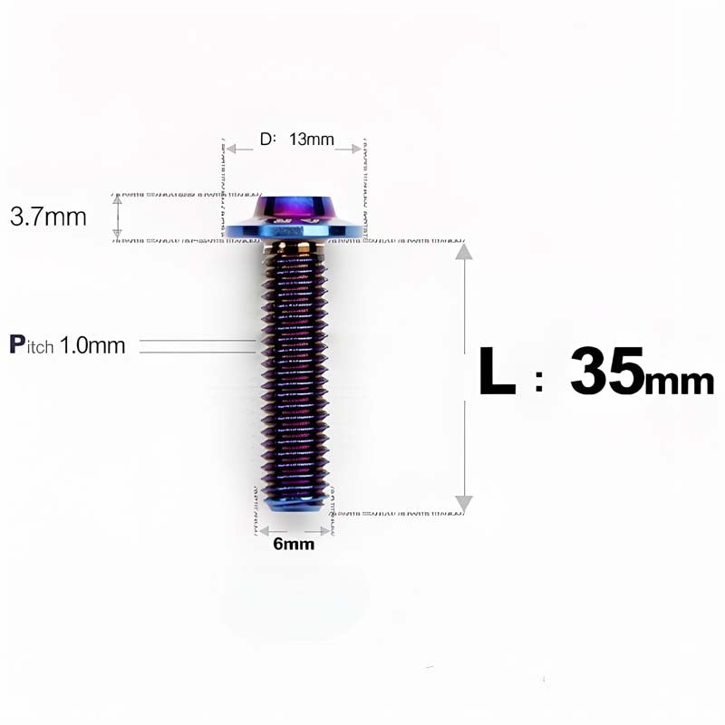 M6 X L8-55mm Titanium Button Head Bolts For Electric Motorbycle