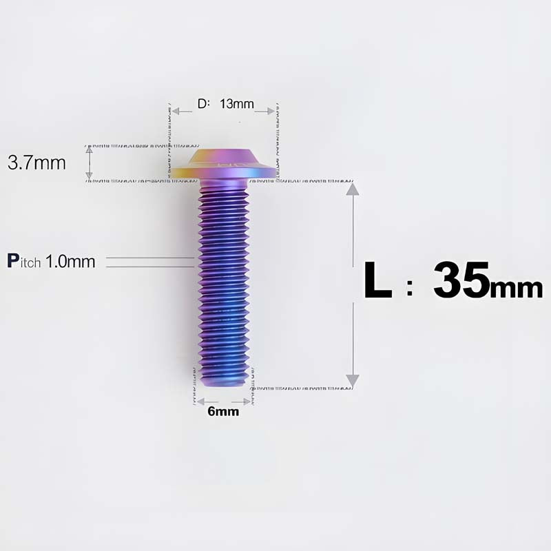 M6 X L8-55mm Titanium Button Head Bolts For Electric Motorbycle
