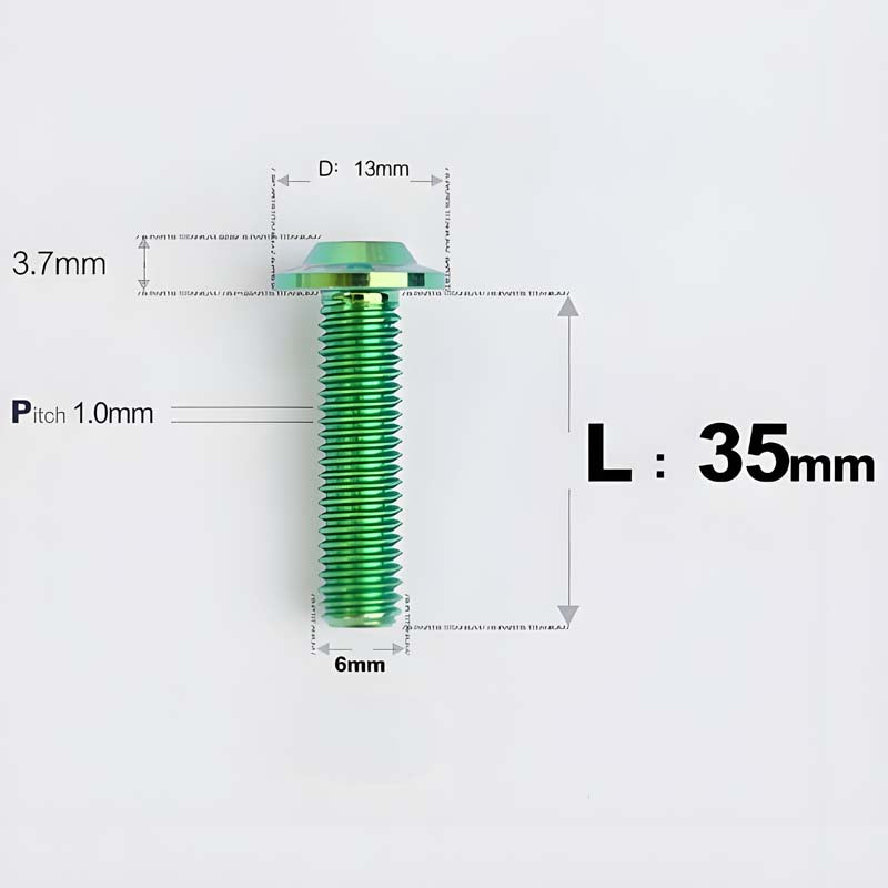 M6 X L8-55mm Titanium Button Head Bolts For Electric Motorbycle