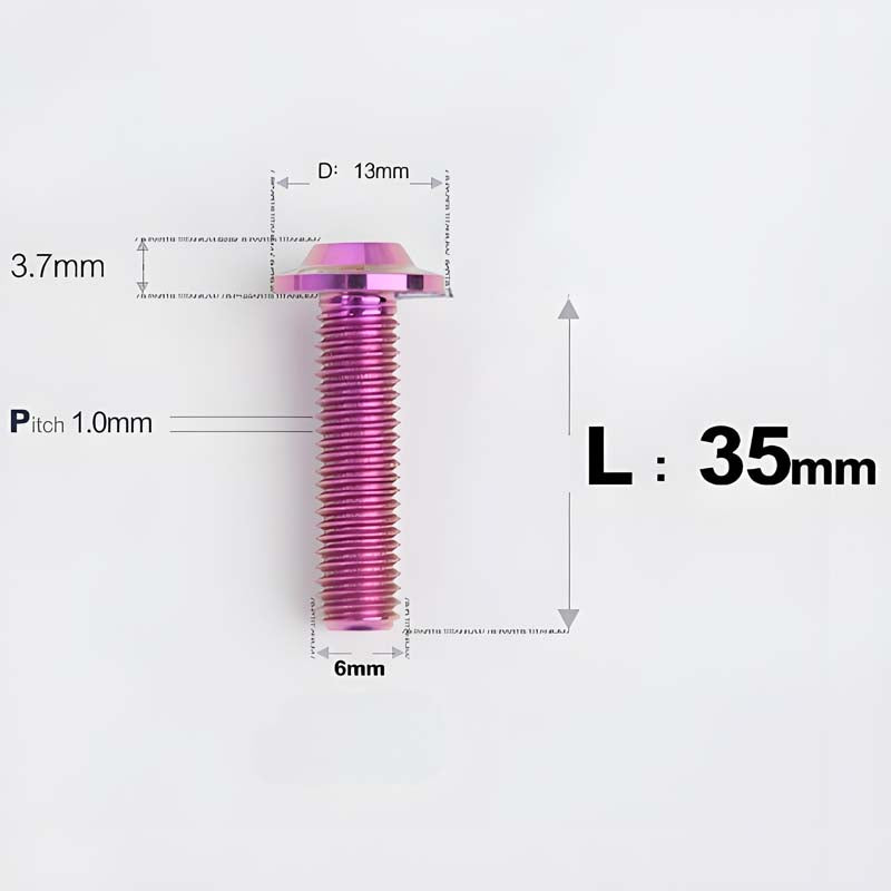 M6 X L8-55mm Titanium Button Head Bolts For Electric Motorbycle
