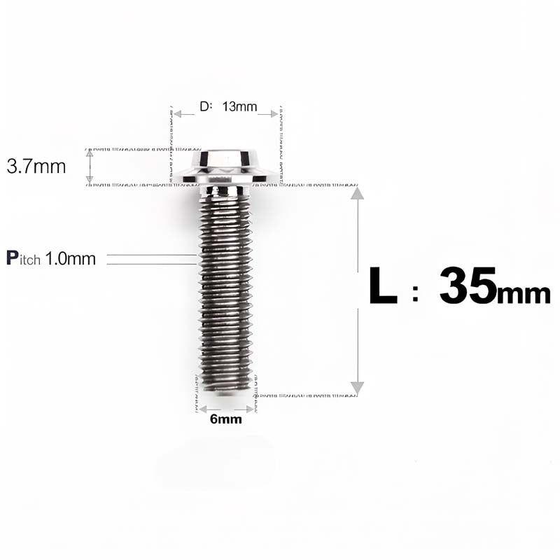 M6 X L8-55mm Titanium Button Head Bolts For Electric Motorbycle
