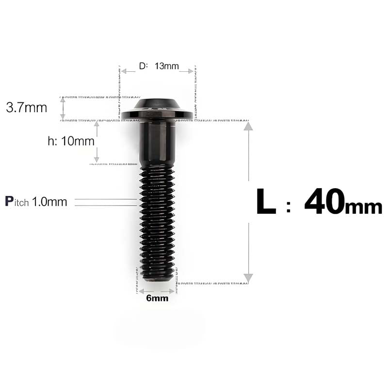 M6 X L8-55mm Titanium Button Head Bolts For Electric Motorbycle