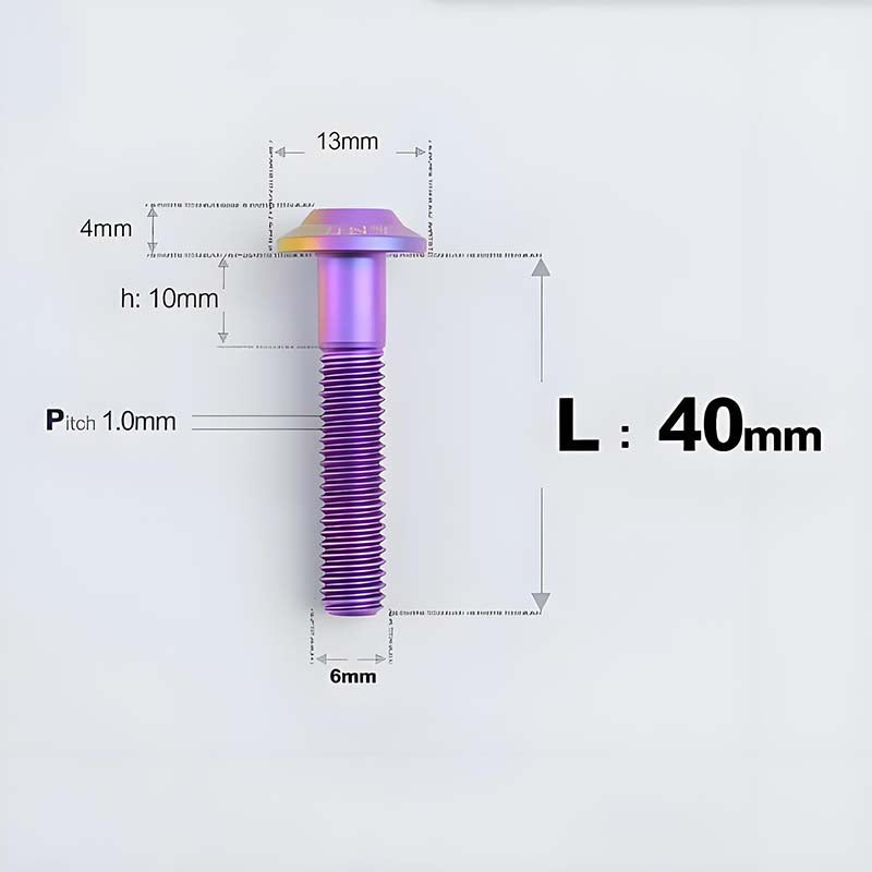 M6 X L8-55mm Titanium Button Head Bolts For Electric Motorbycle