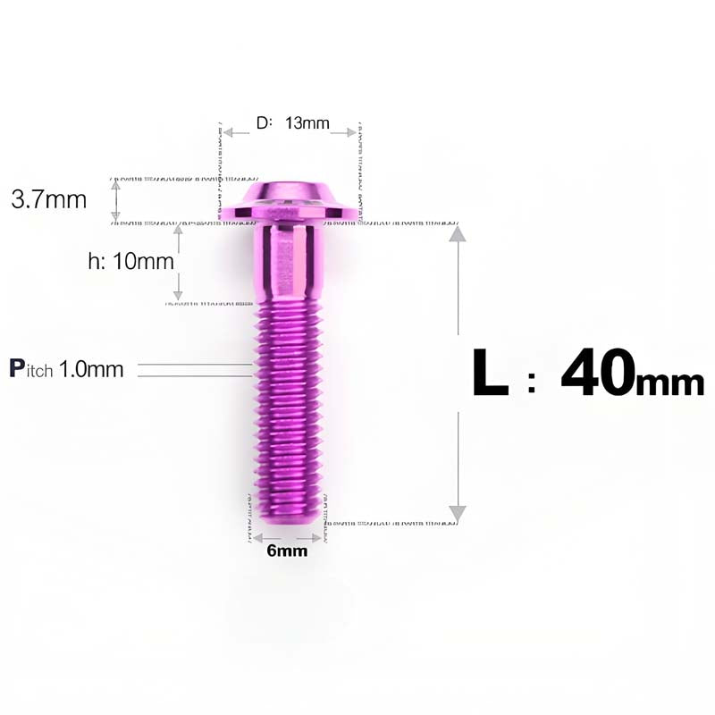 M6 X L8-55mm Titanium Button Head Bolts For Electric Motorbycle
