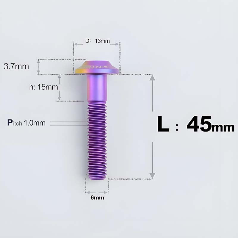 M6 X L8-55mm Titanium Button Head Bolts For Electric Motorbycle