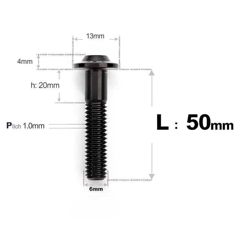 M6 X L8-55mm Titanium Button Head Bolts For Electric Motorbycle