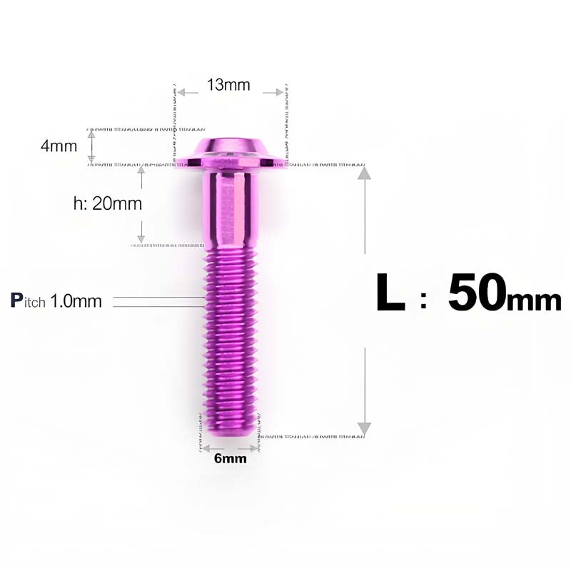 M6 X L8-55mm Titanium Button Head Bolts For Electric Motorbycle