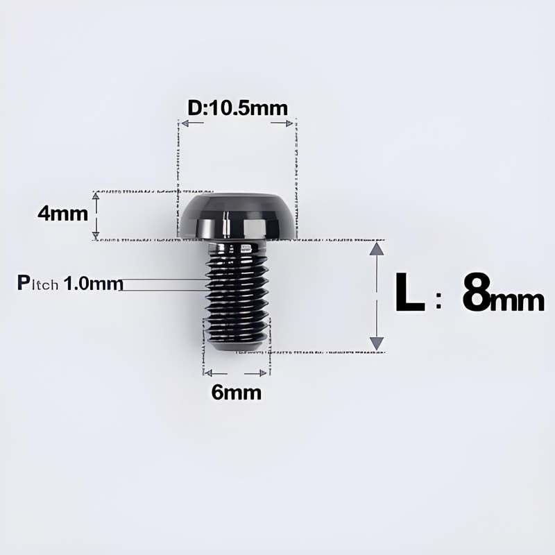 M6 X L8 20 35MM Top Cap Headset Titanium Bolt For Bike